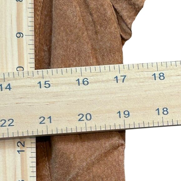 Women’s Live A Little LAL Brown Genuine Suede 100% Leather Snap Up Jacket Medium - Picture 16 of 16